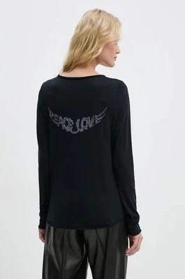 ZADIG&VOLTAIRE longsleeve bawełniany kolor czarny JWTN00458