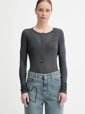 ZADIG&VOLTAIRE longsleeve bawełniany kolor szary JWTS02690