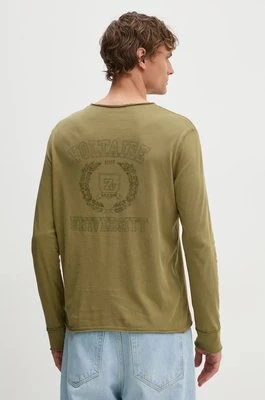 ZADIG&VOLTAIRE longsleeve bawełniany kolor zielony gładki JMTN00251