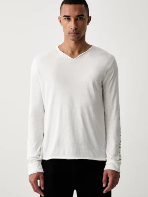 Zadig&Voltaire longsleeve męski bawełniany MONASTIR beżowy