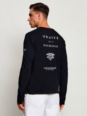 Zadig&Voltaire Longsleeve Monastir Henley | Regular Fit czarny