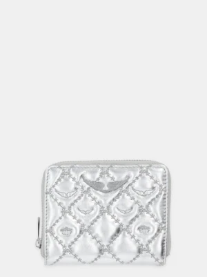ZADIG&VOLTAIRE portfel skórzany damski kolor srebrny LWSG03721