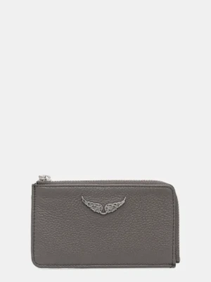 ZADIG&VOLTAIRE portfel skórzany damski kolor szary LWSG00011