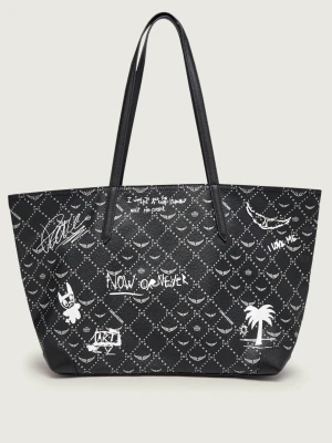 Zadig&Voltaire Shopperka Arty Tag | z dodatkiem skóry czarny