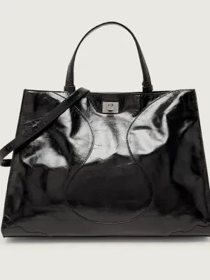 Zadig&Voltaire Skórzana shopperka JACK VINTAGE PATENT