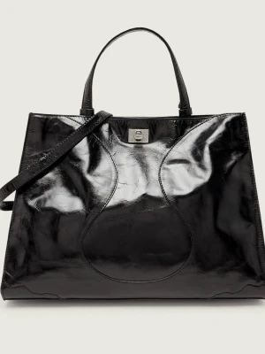 Zadig&Voltaire Skórzana shopperka JACK VINTAGE PATENT
