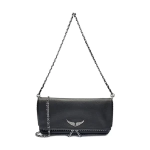 Zadig&Voltaire Skórzana torebka na ramię ROCK GRAINED