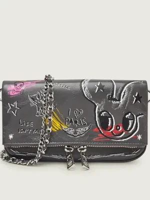 Zadig&Voltaire Skórzana torebka na ramię ROCK NANO HUMBERTO