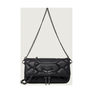 Zadig&Voltaire Skórzana torebka na ramię ROCK NANO XL