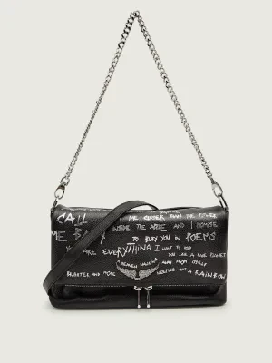 Zadig&Voltaire Skórzana torebka na ramię ROCKY II