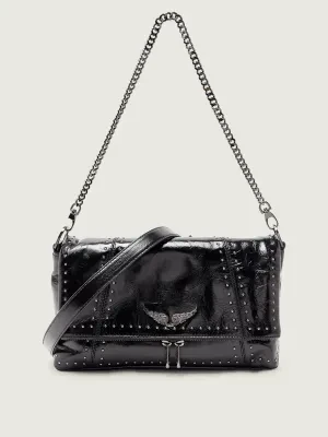 Zadig&Voltaire Skórzana torebka na ramię ROCKY II VINTAGE