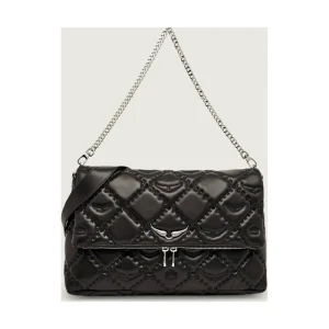 Zadig&Voltaire Skórzana torebka na ramię ROCKY XL