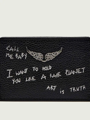 Zadig&Voltaire Skórzane etui na karty PASS