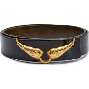 Zadig&Voltaire Skórzany dwustronny pasek ROCK