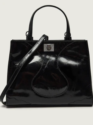 Zadig&Voltaire Skórzany kuferek Jack Mini Vintage czarny
