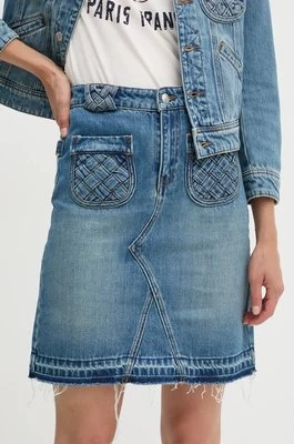 ZADIG&VOLTAIRE spódnica jeansowa kolor niebieski mini prosta WWSK00400