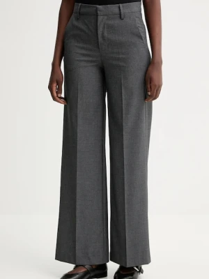 ZADIG&VOLTAIRE spodnie damskie kolor szary szerokie high waist WWPA01875