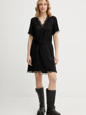 ZADIG&VOLTAIRE sukienka jedwabna kolor czarny mini prosta WWDR02588