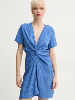ZADIG&VOLTAIRE sukienka jedwabna kolor fioletowy mini rozkloszowana WWDR02420