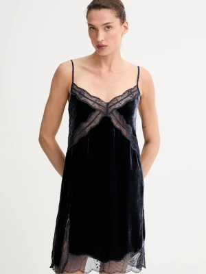 ZADIG&VOLTAIRE sukienka z domieszką jedwabiu kolor granatowy mini prosta WWDR02561