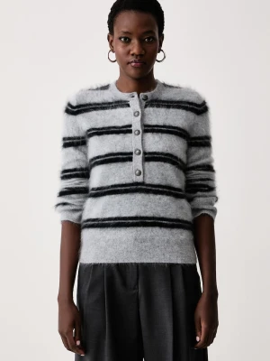 Zadig&Voltaire sweter damski kaszmirowy MANDALA szary
