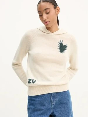 ZADIG&VOLTAIRE sweter kaszmirowy kolor beżowy KWSW01657