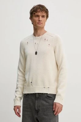 ZADIG&VOLTAIRE sweter wełniany męski kolor beżowy KMSW00698