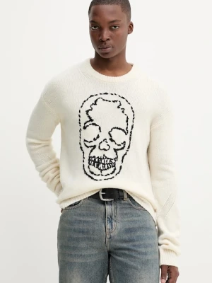 ZADIG&VOLTAIRE sweter wełniany męski kolor beżowy KMSW01792