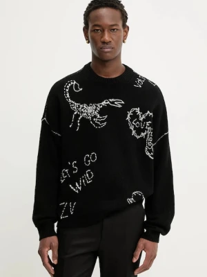 ZADIG&VOLTAIRE sweter wełniany męski kolor czarny KMSW01790