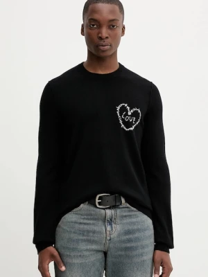 ZADIG&VOLTAIRE sweter wełniany męski kolor czarny lekki KMSW01793