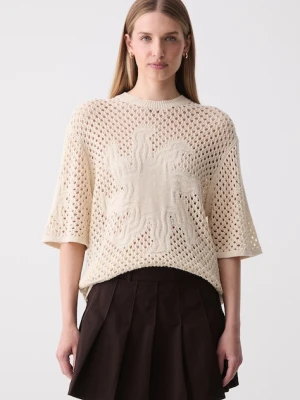 Zadig&Voltaire sweter z krótkim rękawem damski z lnem
