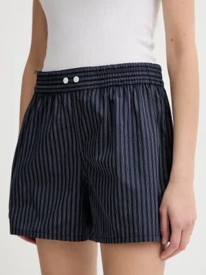 ZADIG&VOLTAIRE szorty bawełniane damskie kolor granatowy wzorzyste high waist WWBS01160