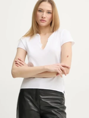 ZADIG&VOLTAIRE t-shirt bawełniany damski kolor biały JWTN00447