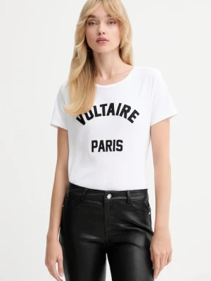 ZADIG&VOLTAIRE t-shirt bawełniany damski kolor biały JWTS02837