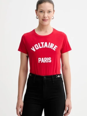 ZADIG&VOLTAIRE t-shirt bawełniany damski kolor czerwony JWTS02837