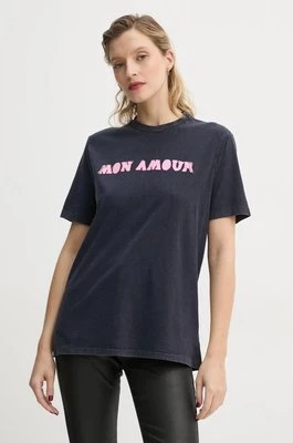 ZADIG&VOLTAIRE t-shirt bawełniany damski kolor granatowy JWTS01668