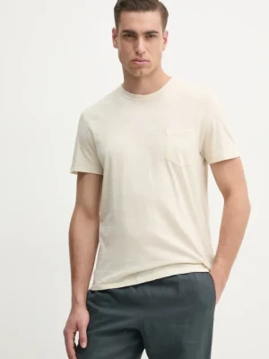 ZADIG&VOLTAIRE t-shirt bawełniany męski kolor beżowy gładki JMTS00623