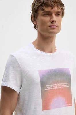 ZADIG&VOLTAIRE t-shirt bawełniany męski kolor biały z nadrukiem JMTS00649