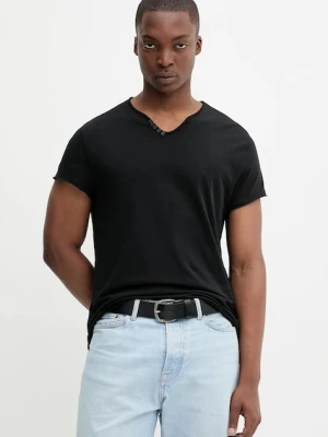 ZADIG&VOLTAIRE t-shirt bawełniany męski kolor czarny gładki JMTN01631
