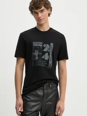 ZADIG&VOLTAIRE t-shirt bawełniany męski kolor czarny z nadrukiem JMTS00657