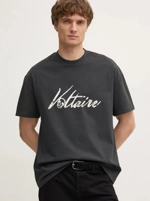 ZADIG&VOLTAIRE t-shirt bawełniany męski kolor szary z nadrukiem JMTS01718