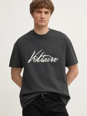 ZADIG&VOLTAIRE t-shirt bawełniany męski kolor szary z nadrukiem JMTS01718