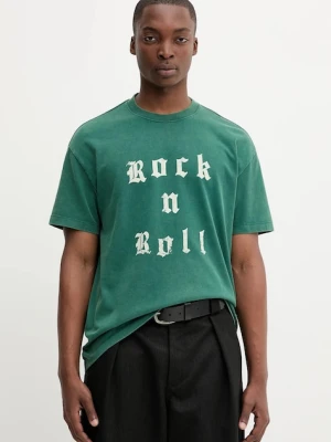 ZADIG&VOLTAIRE t-shirt bawełniany męski kolor zielony z nadrukiem JMTS01726