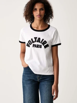 Zadig&Voltaire T-shirt damski bawełniany ALYS biały