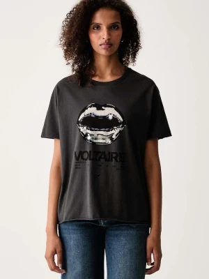 Zadig&Voltaire T-shirt damski bawełniany TOMMER czarny