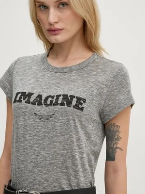 ZADIG&VOLTAIRE t-shirt damski kolor szary JWTS01686