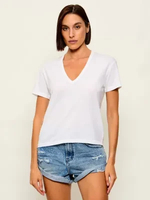 Zadig&Voltaire T-shirt MARTA | Regular Fit | z dodatkiem lnu