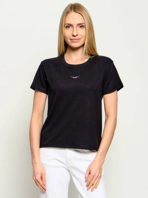 Zadig&Voltaire T-shirt Marta Wings Strass | Regular Fit | z dodatkiem lnu