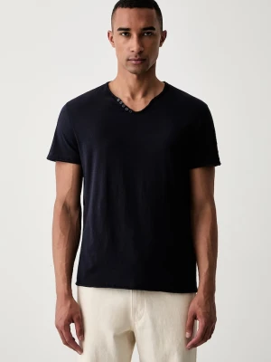 Zadig&Voltaire T-shirt męski bawełniany MONASTIR granatowy