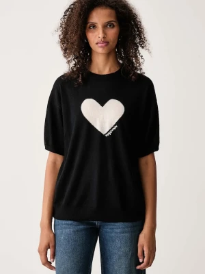 Zadig&Voltaire T-shirt swetrowy damski kaszmirowy IDAZ czarny